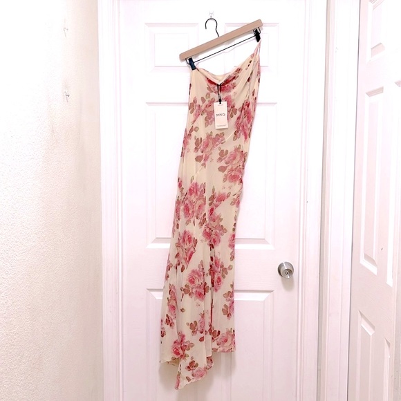 NWT MANGO Selection Asymmetrical Floral Dress - Picture 7 of 9